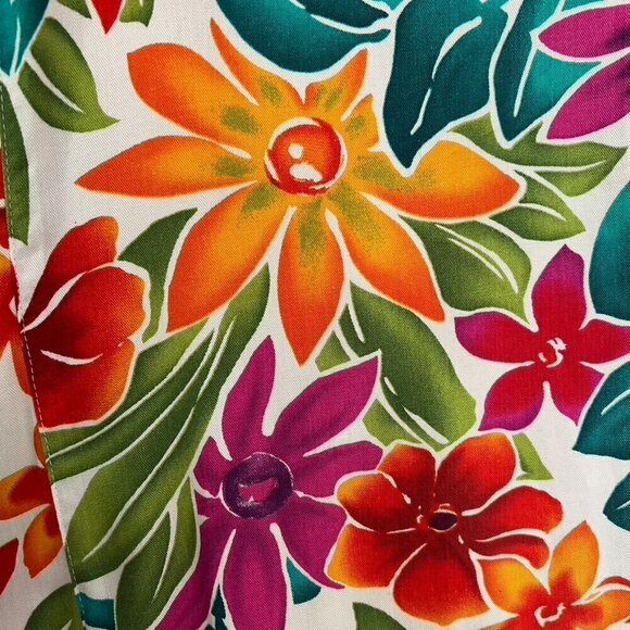 Vintage colorful floral wacky bold blazer boyfriend oversized jacket Bloomcore - Picture 3 of 7